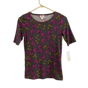 Lularoe Simply Comfortable Women’s XS Floral Short Sleeve Shirt NWT